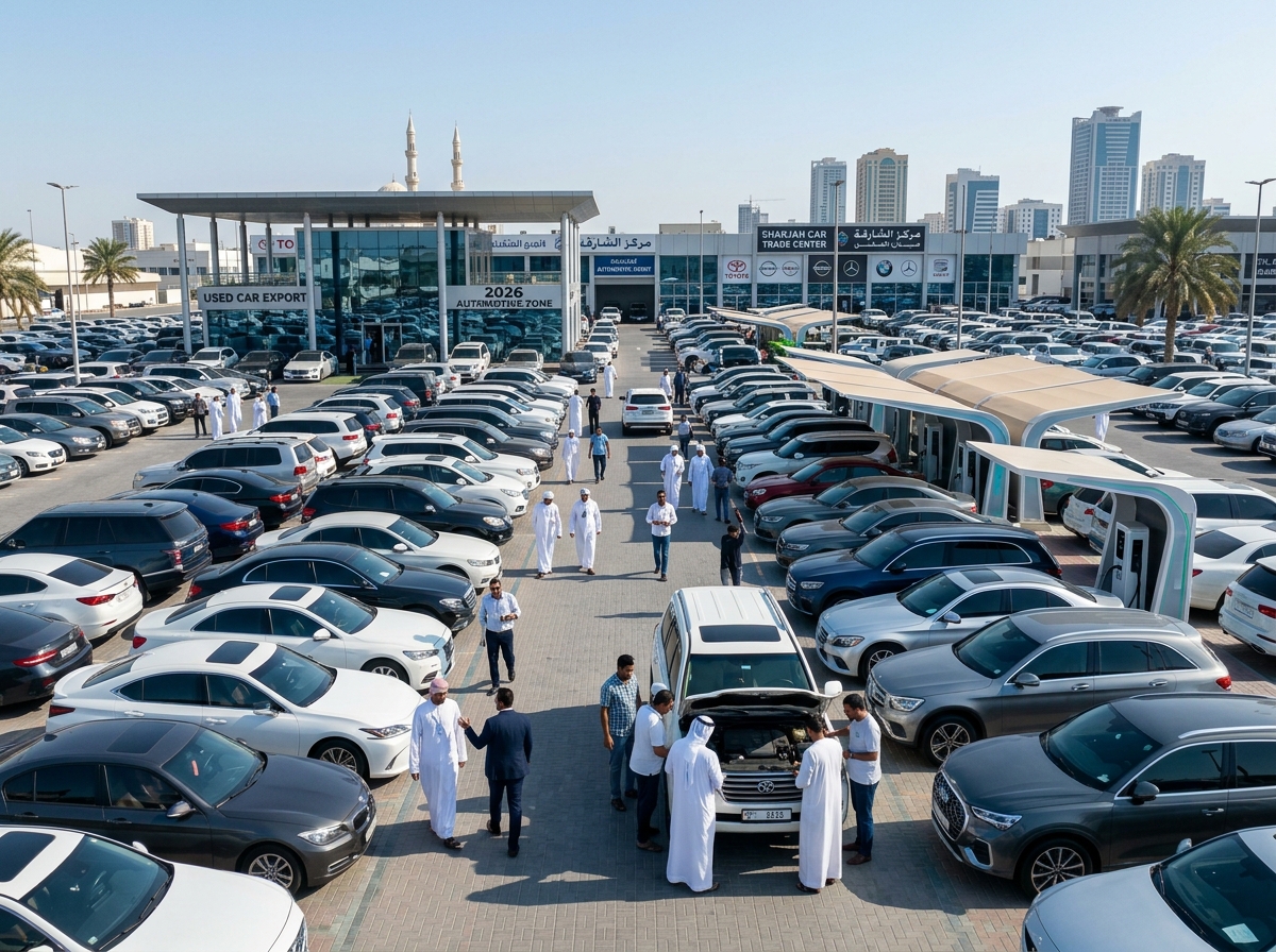 تجارة السيارات في الشارقة 2026: لماذا تعتبر الشارقة من أفضل المدن لبدء تجارة السيارات وقطع الغيار؟
